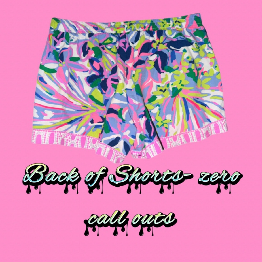 Lilly Pulitzer Womens sz med Rayonne colorful lightweight shorts with drawstring - Picture 5 of 12